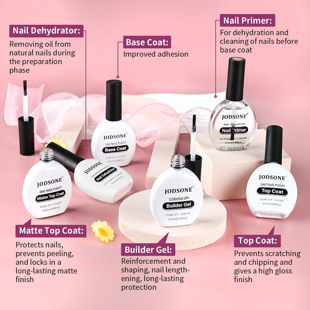 Bouteilles identiques JODSONE facilitant rangement et organisation du kit.