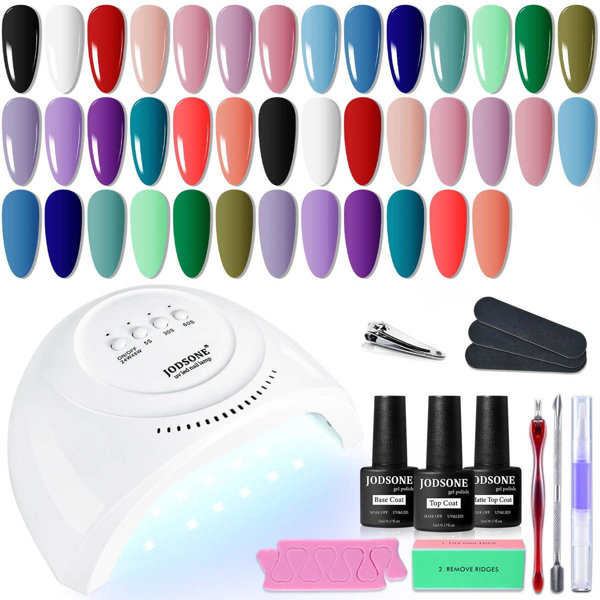 JODSONE ensemble gel-ongles 20 couleurs pour styles variés.
