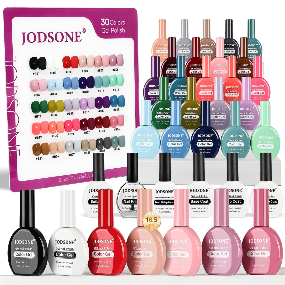 JODSONE gel vernis 30 couleurs pour un look varié et uniforme.