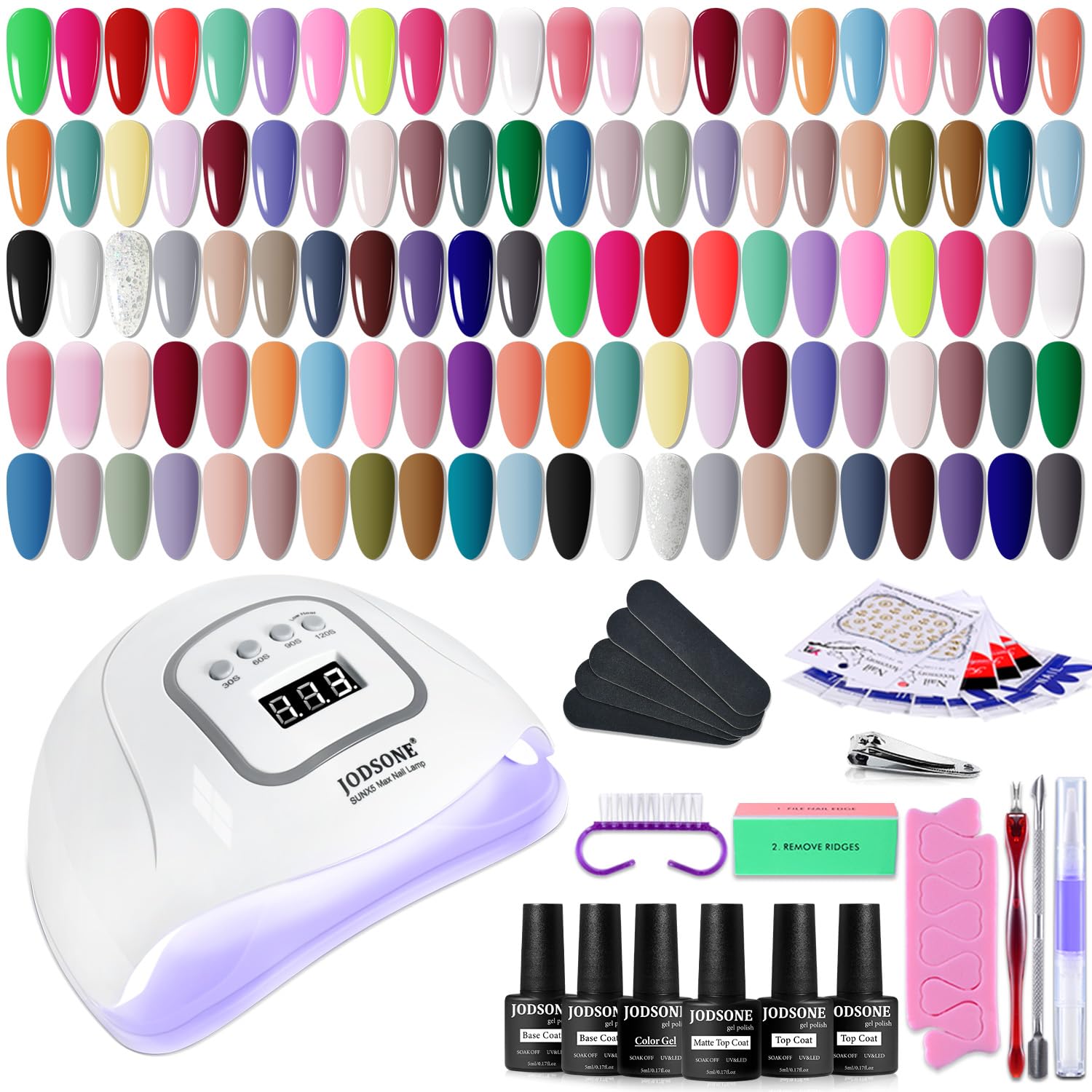 JODSONE kit vernis gel UV et lampe pour ongles à domicile