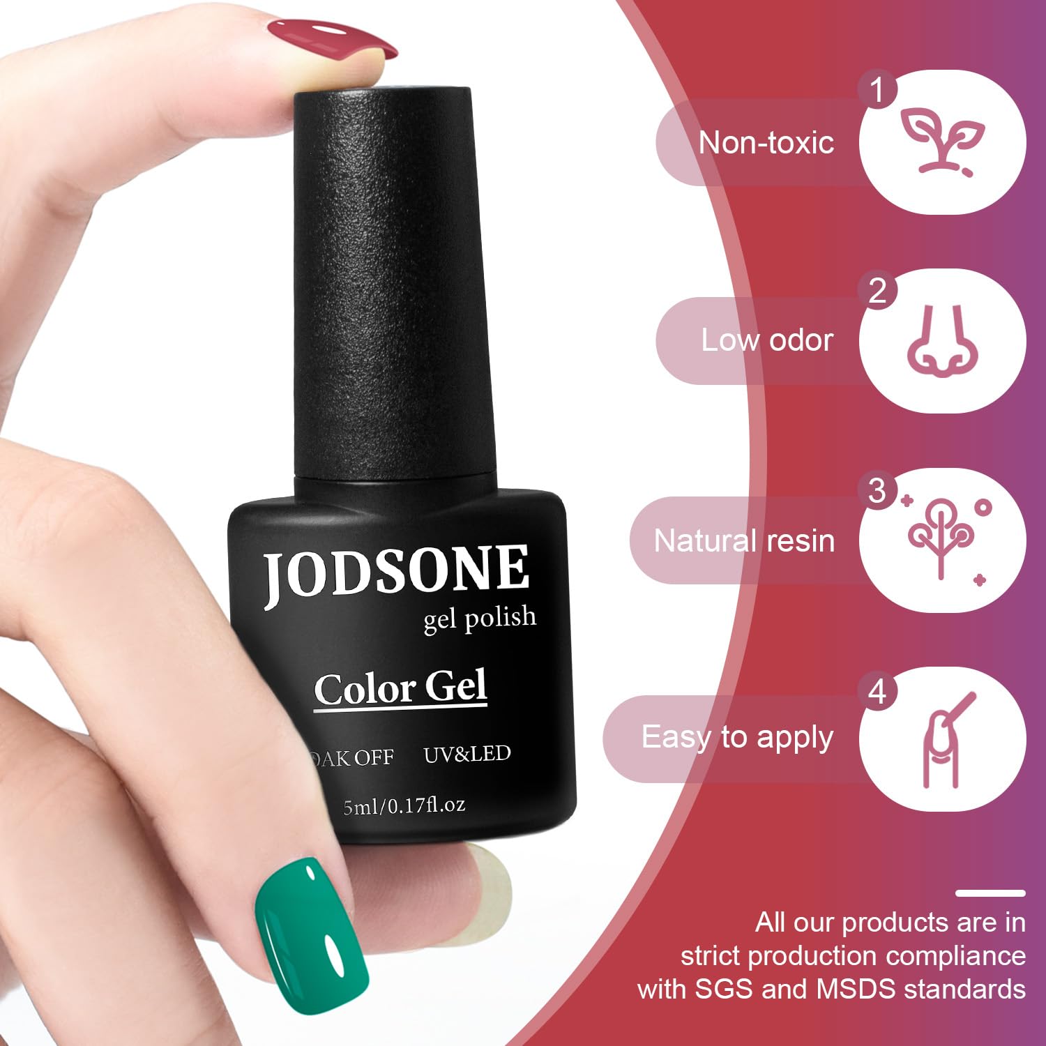 Top coat glitter JODSONE pour accents scintillants