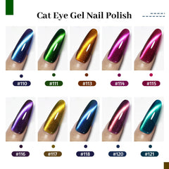 Vernis œil-de-chat ambre-glacé de Jodsone – effet scintillant discret.