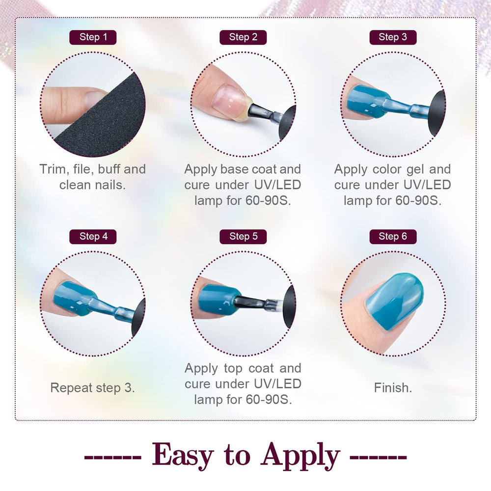 32 couleurs de Vernis gel JODSONE pour créer plusieurs looks.