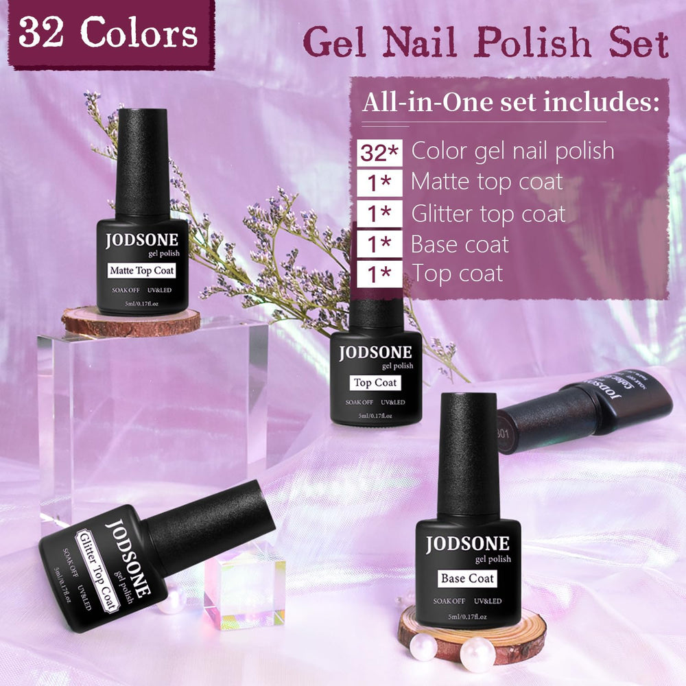 Jodsone vernis gel couleurs brillantes, éclat durable pour ongles.