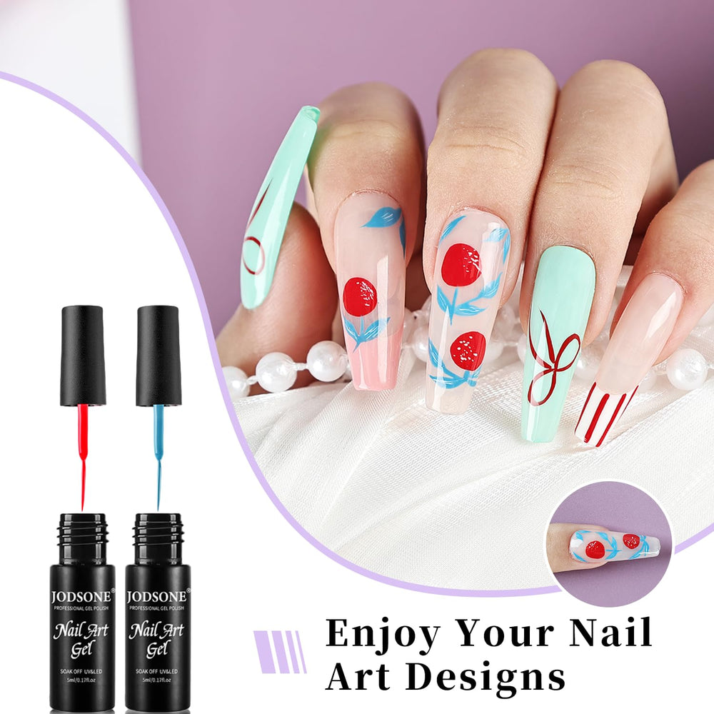 Nuancier JODSONE de 20 couleurs pour créations variées sur ongles.