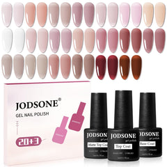 JODSONE ensemble gel vernis 20 couleurs translucides pour usages à domicile ou en salon