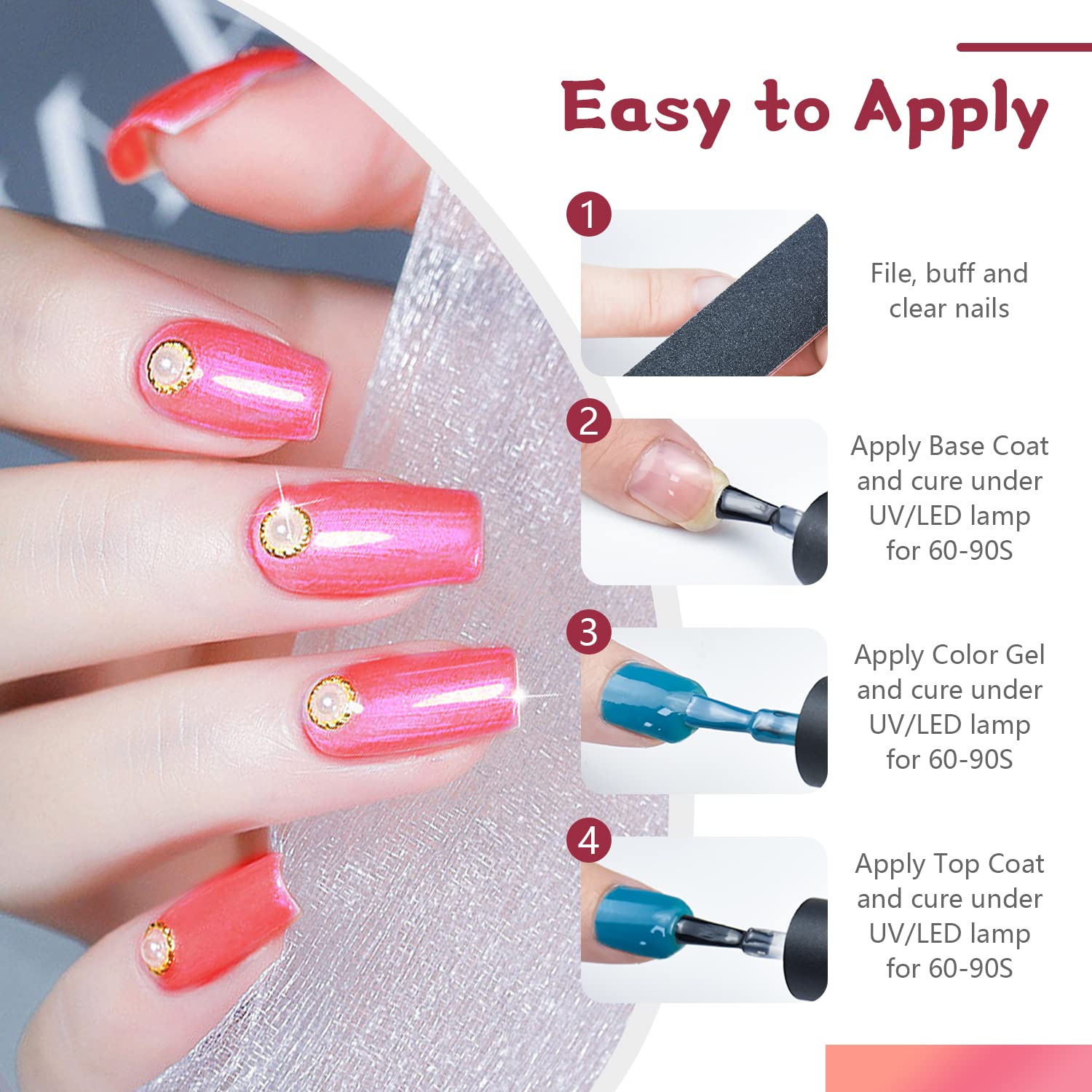 Outils ongles JODSONE pour une manucure complète à domicile.