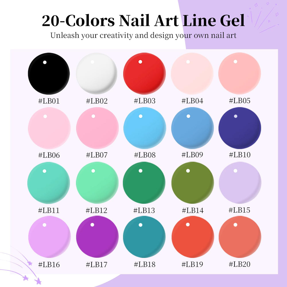 Pinceau fin intégré JODSONE pour détails nets sur les ongles.