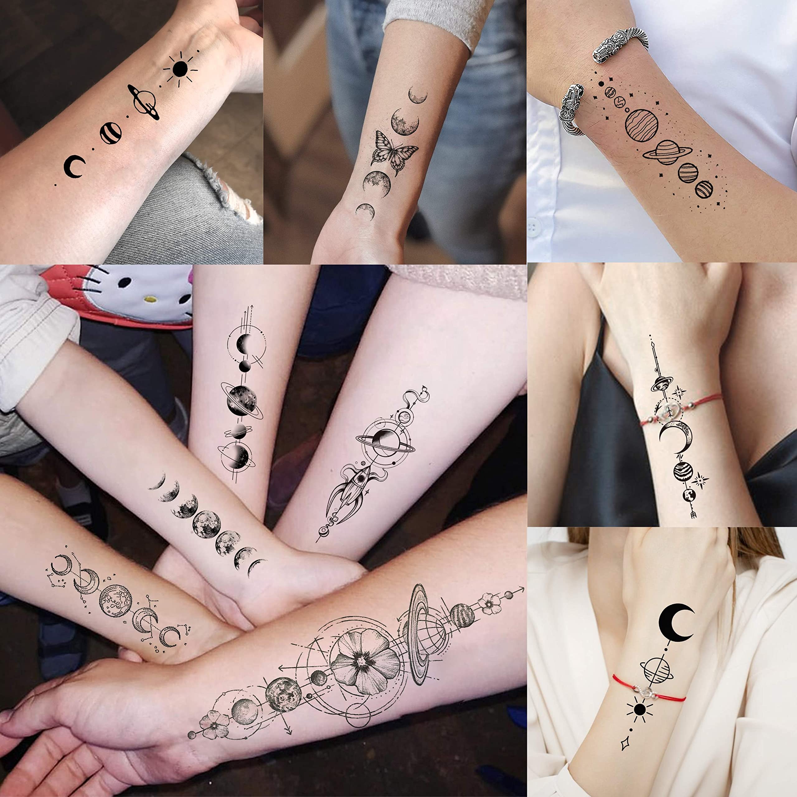 JOEHAPY tatouages temporaires, retrait facile avec alcool ou huile.