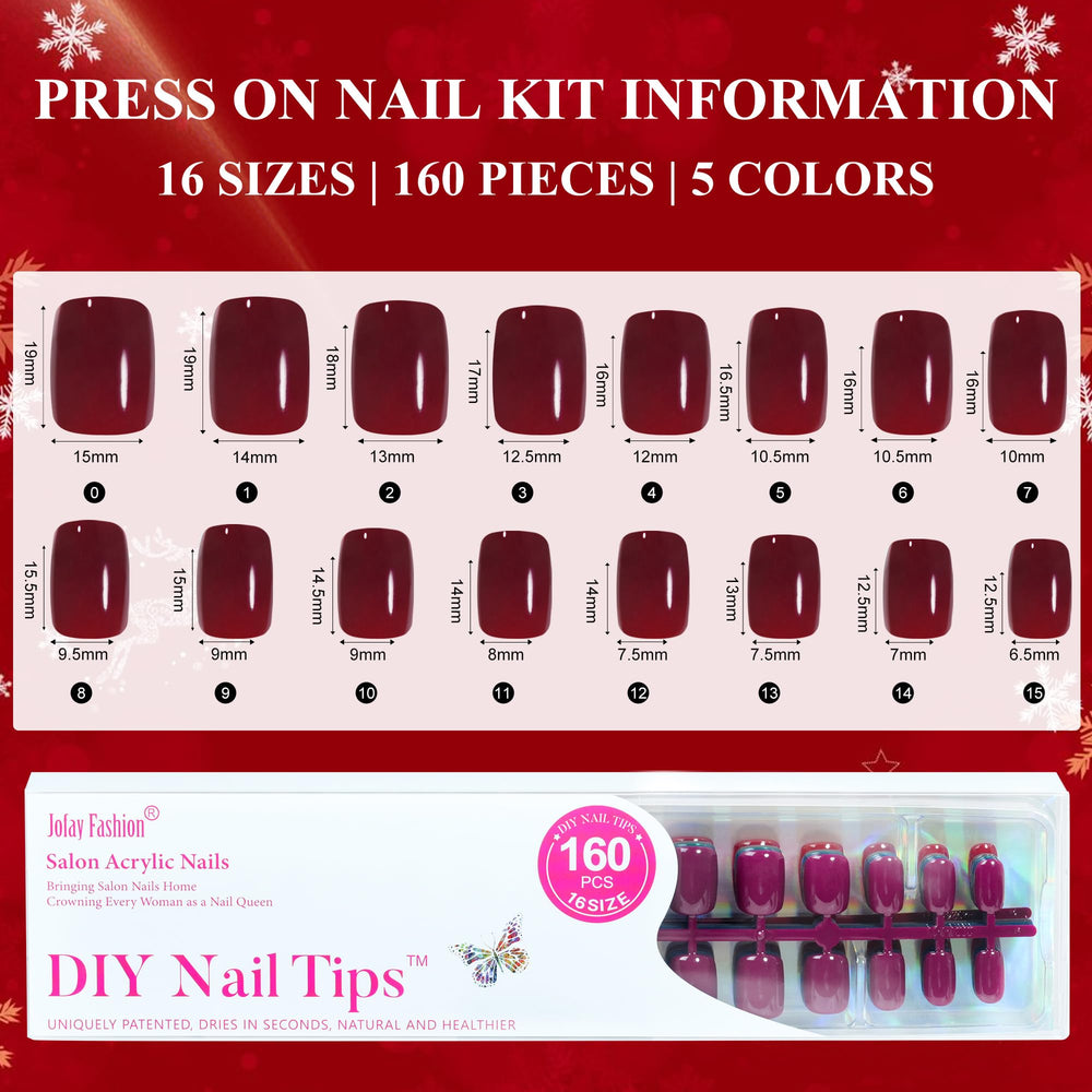 Kit d'ongles à pression portable Jofay Fashion, manucure rapide où que vous soyez.