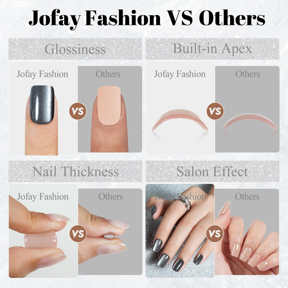 Kit de 32 ongles Jofay Fashion pratique pour voyage et bureau.