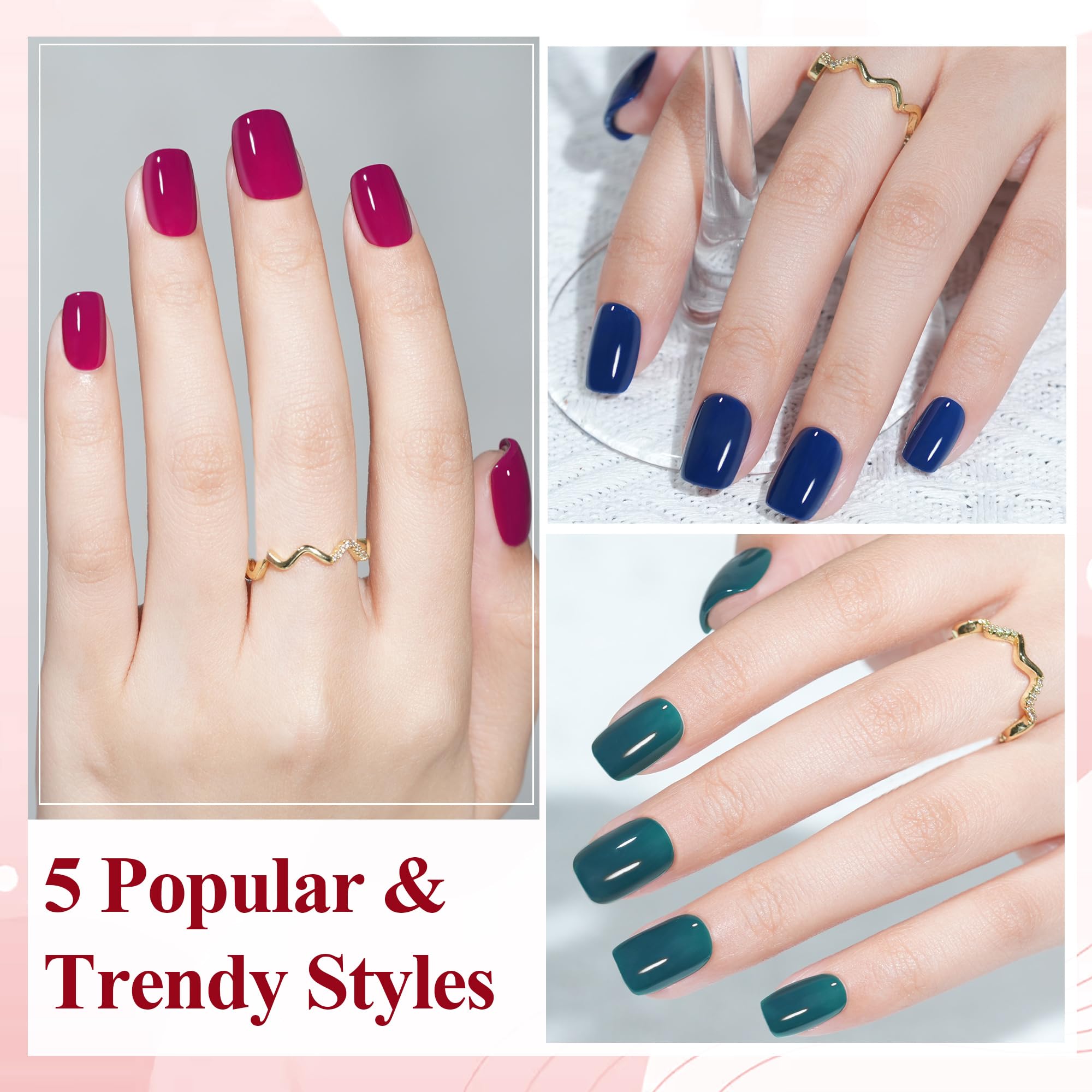 Ongles à pression Jofay Fashion bordeaux, parfait pour événements spéciaux.