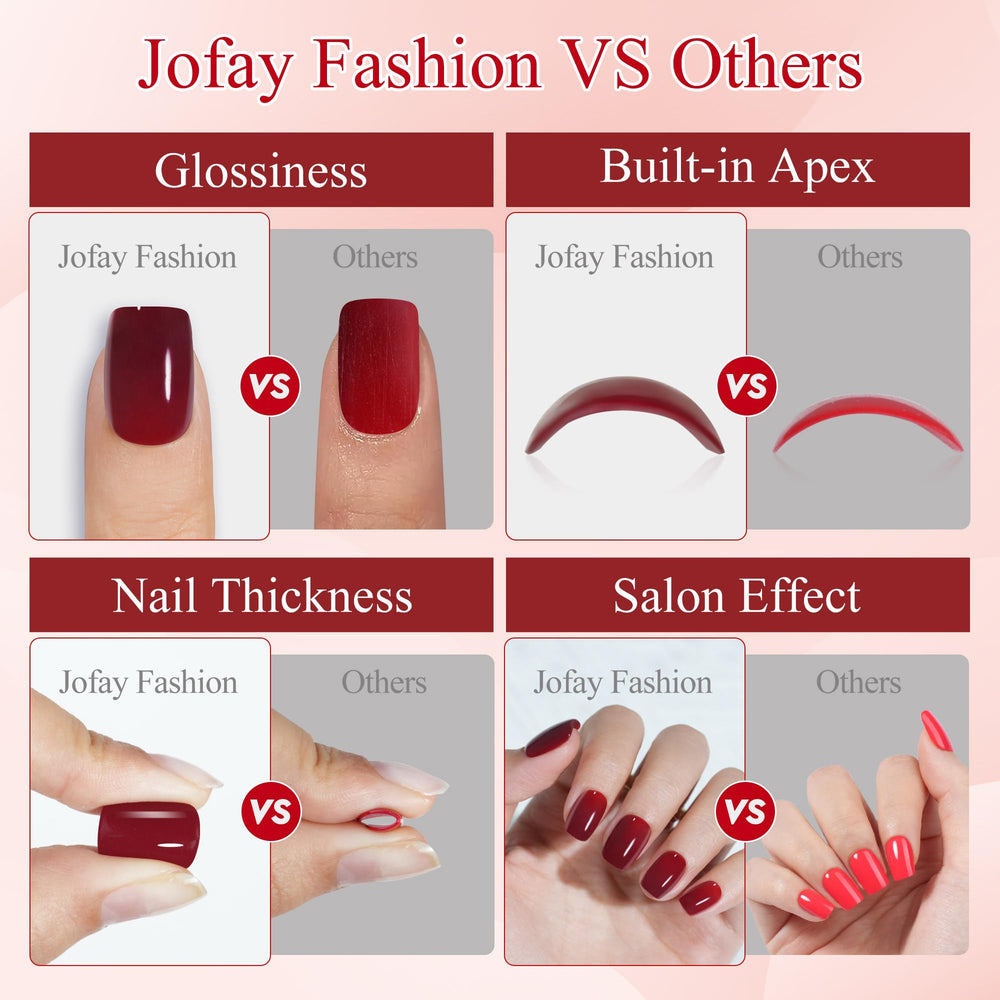 Ongles à pression Jofay Fashion rose, look élégant pour toutes occasions.