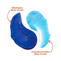 Application de l’après-shampoing Blue Crush sur cheveux brunisés pour nourrir les longueurs