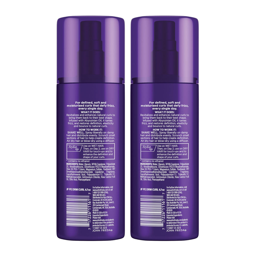 John Frieda Dream Curls Spray pour deuxième jour, réveille les boucles sans lourdeur.