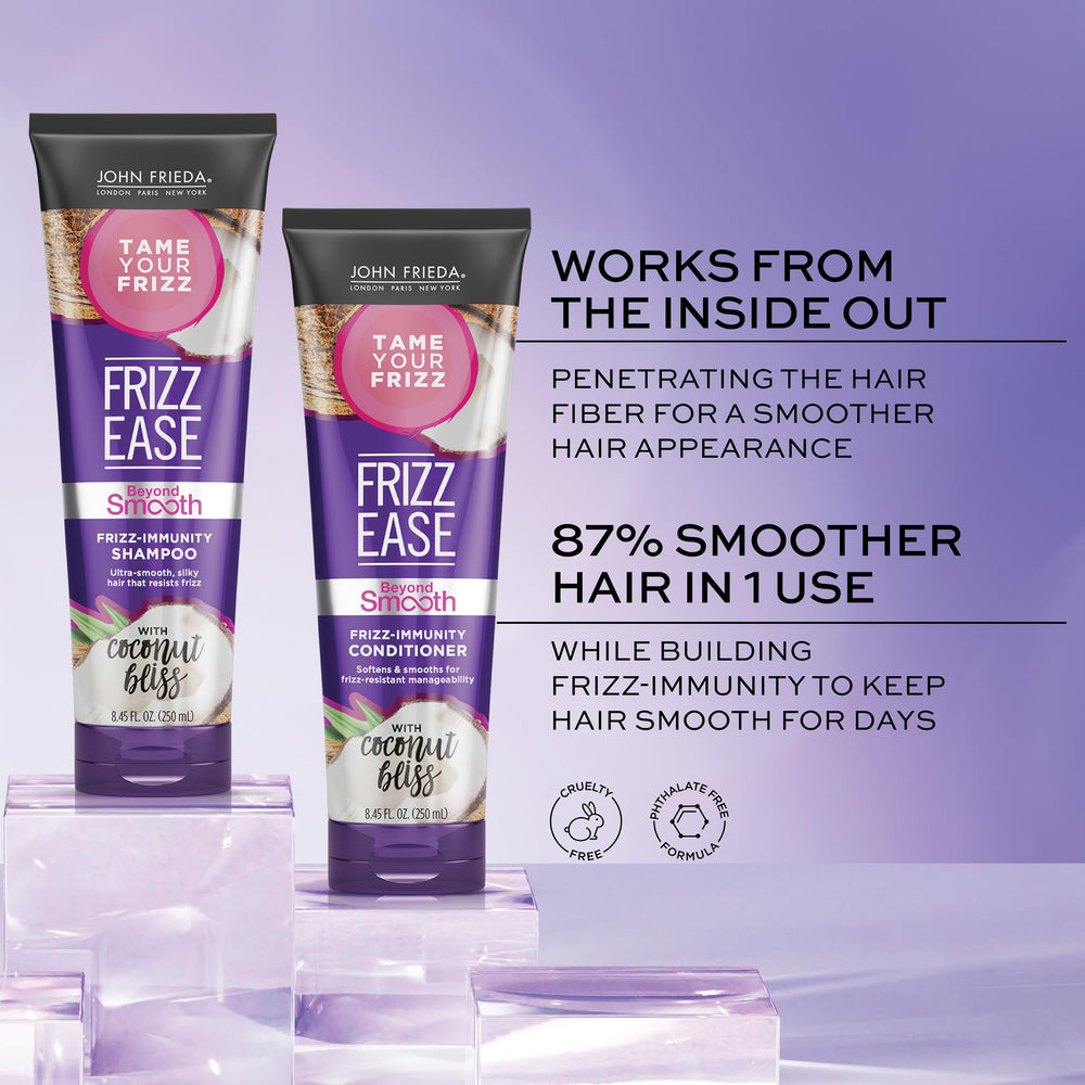 John Frieda Frizz Ease Immunity – huile de coco, douceur et protection.