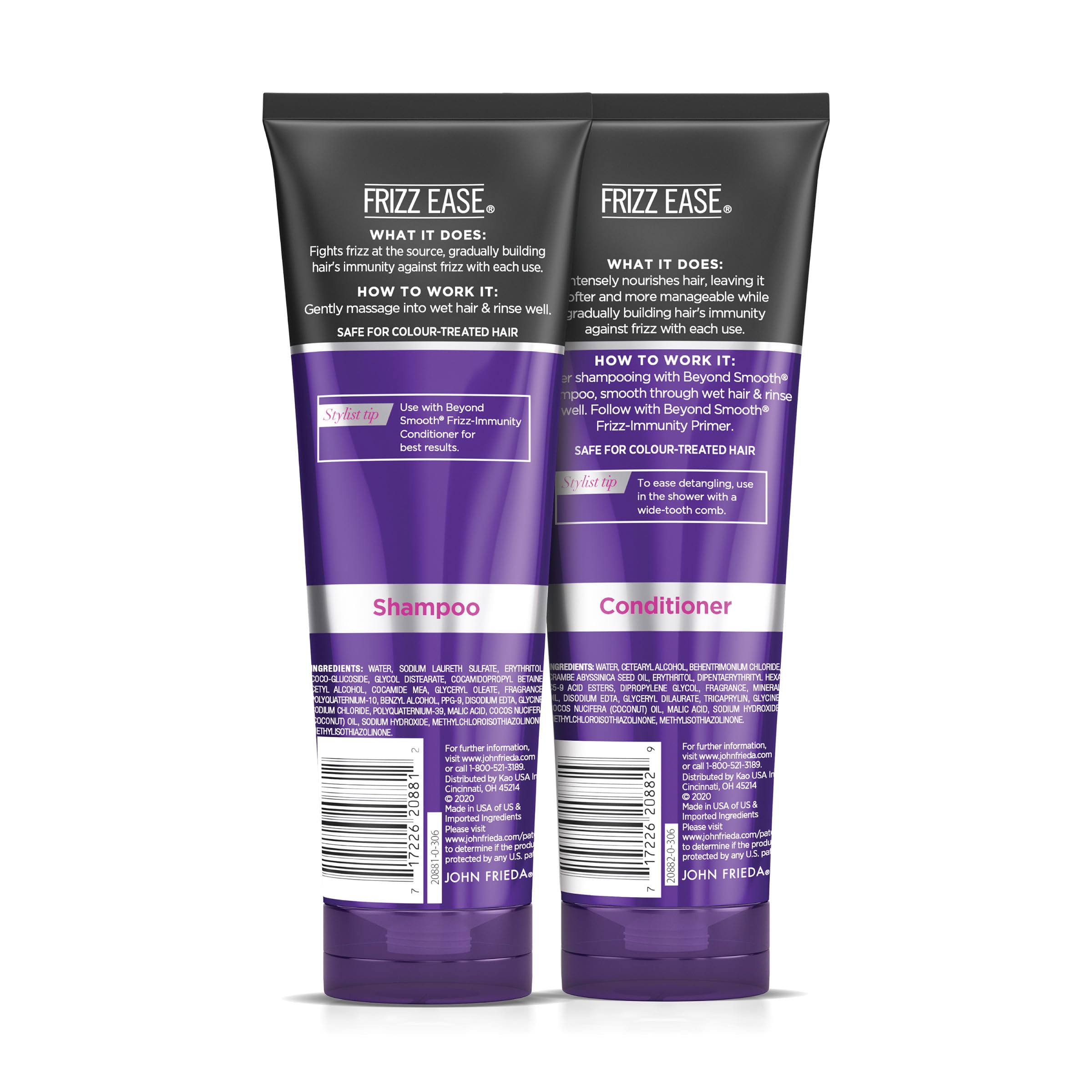 Résistance a l'humidité, cheveux mieux contrôles avec John Frieda Frizz Ease Immunity.