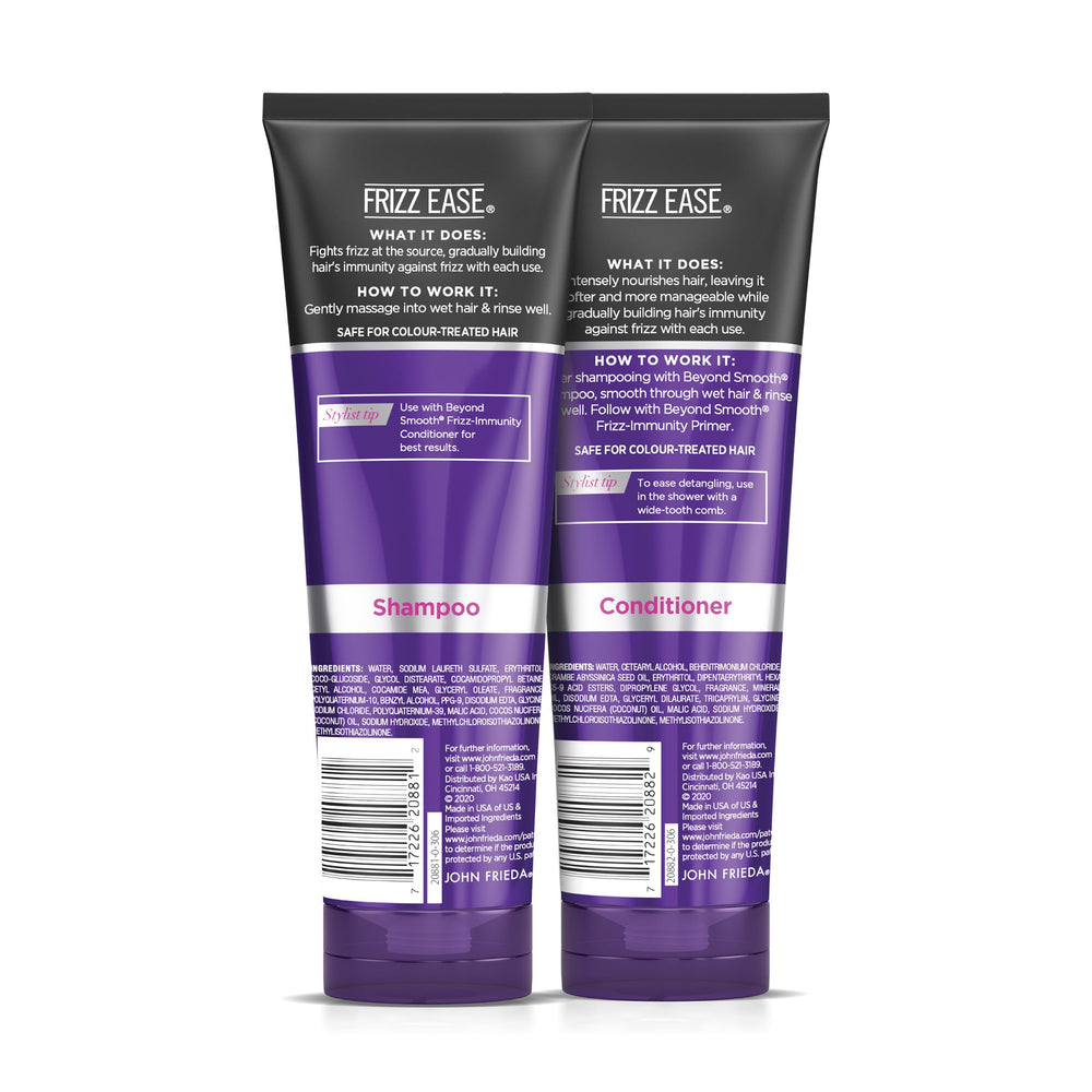 Résistance a l'humidité, cheveux mieux contrôles avec John Frieda Frizz Ease Immunity.