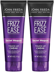John Frieda Frizz Ease Secret Weapon Crème, application sur cheveux secs, lissage rapide et éclat naturel.