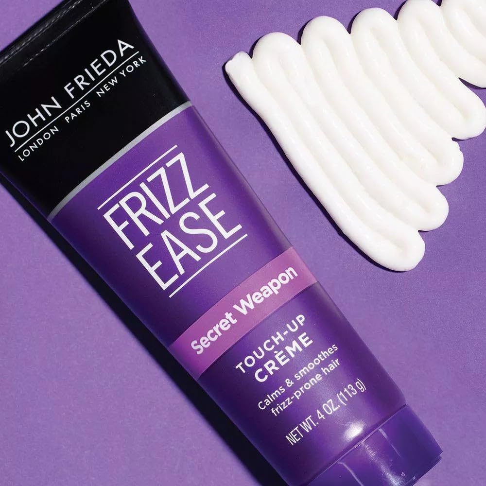 John Frieda Frizz Ease Secret Weapon Crème, brillance instantanée et toucher doux après application.