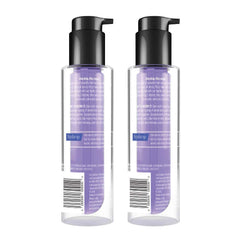 Application du sérum Frizz-Ease de John Frieda sur cheveux humides pour contrôler les frisottis.