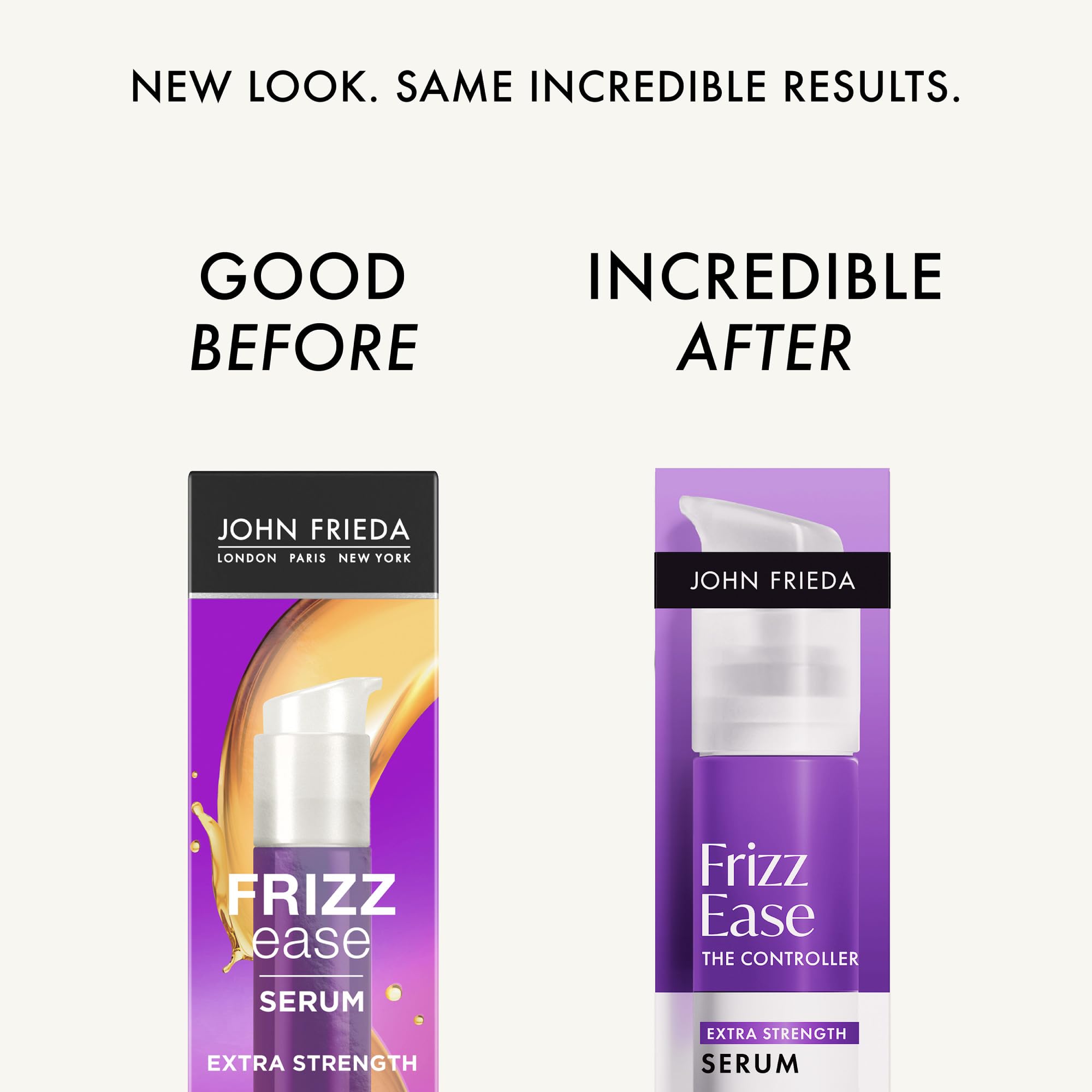 John Frieda Frizz Ease Serum – goutte, dépose précise et anti-frizz rapide.