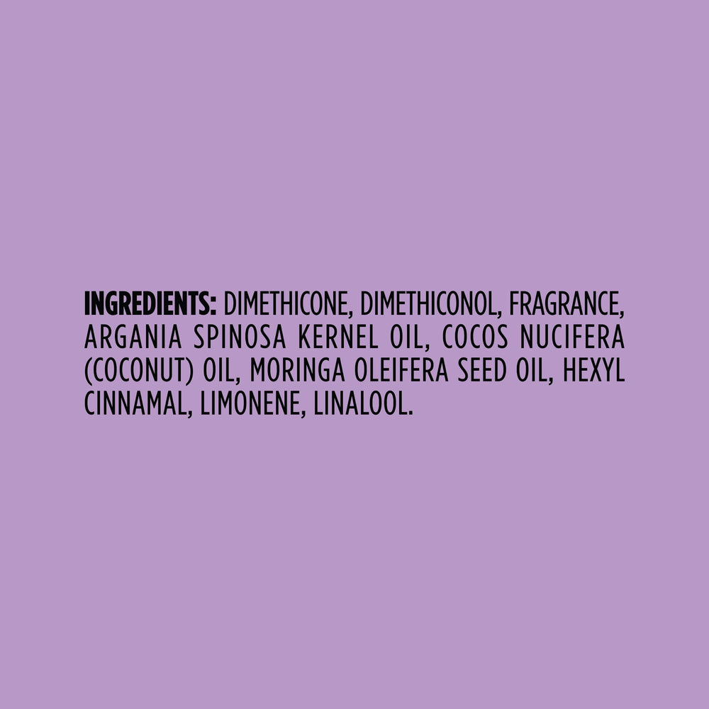 Huiles d’argan, coco et moringa pour hydratation dans le sérum John Frieda Frizz Ease.