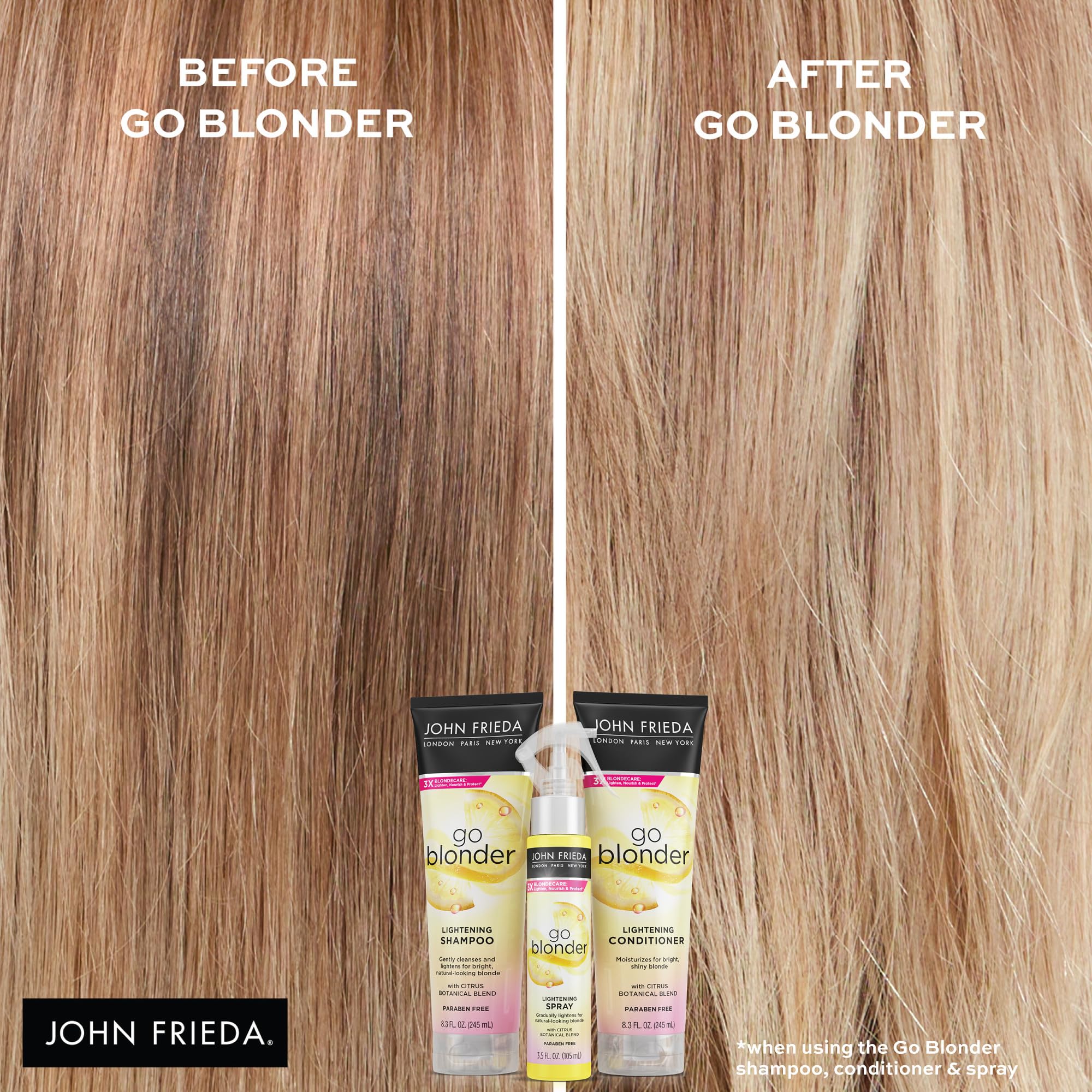 Conditionneur Go Blonder avec extrait citron, douceur et soin pour cheveux colorés