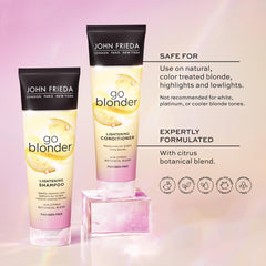 Shampoing Go Blonder avec extrait citron, mousse légère et brillance naturelle