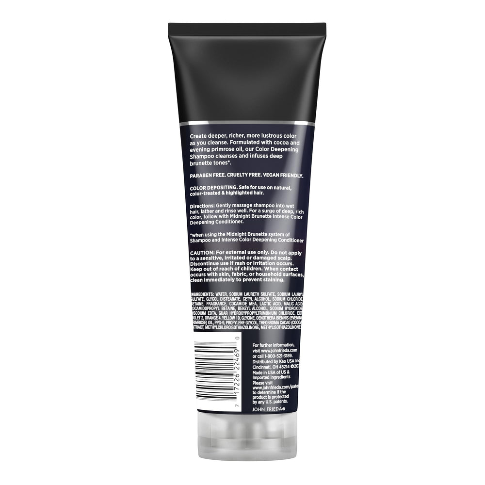 Mousse légère du Shampoing Midnight Brunette, lavage quotidien agréable.