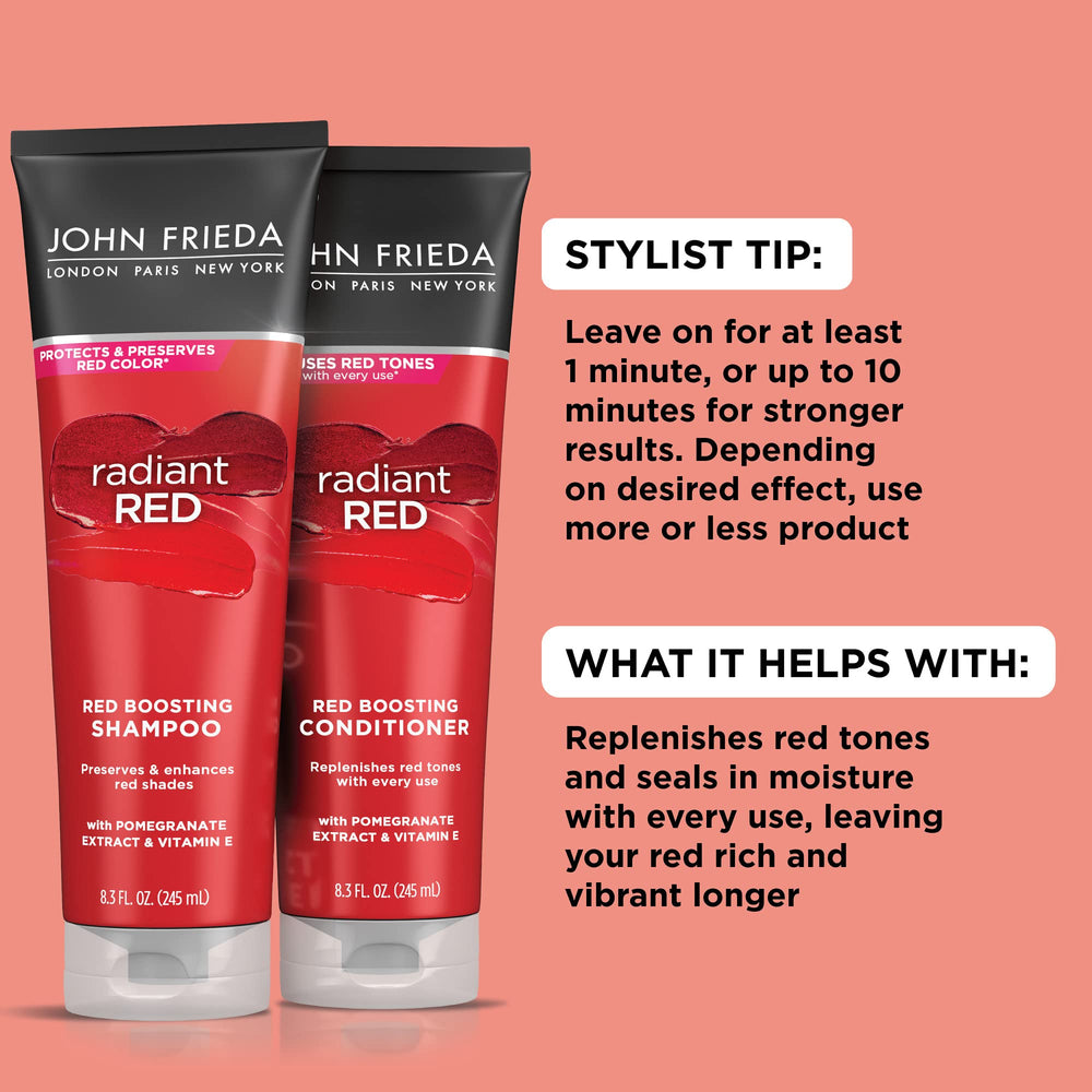 John Frieda Radiant Red Après Shampoing avec bouteille crèmeuse pour douceur