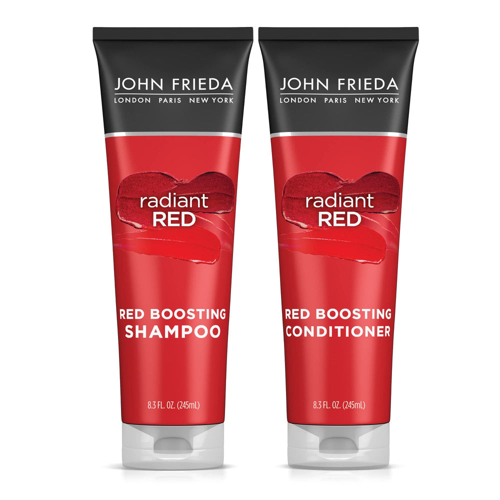 John Frieda Radiant Red Shampoing avec bouteille lumineuse, reflets rouges intenses