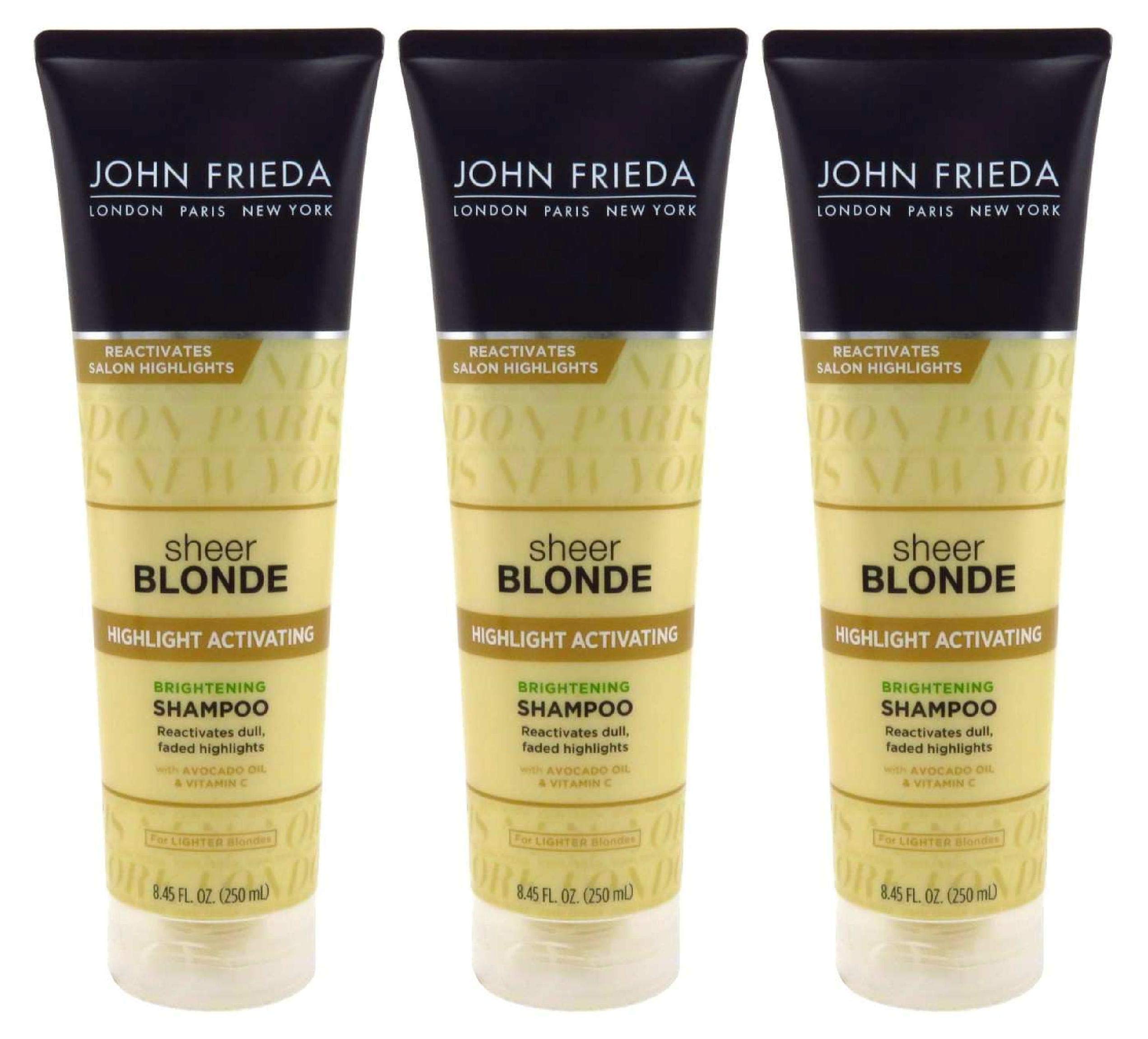 John Frieda Activateur Reflets Blond – cheveux blonds éclatants après lavage.