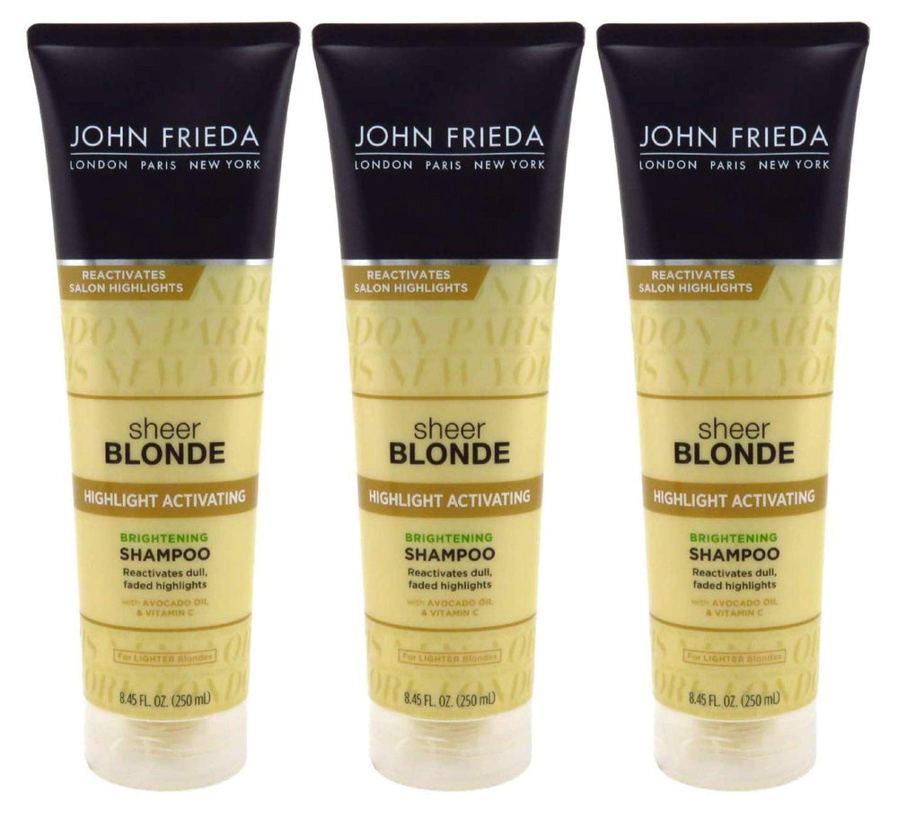 John Frieda Activateur Reflets Blond – cheveux blonds éclatants après lavage.