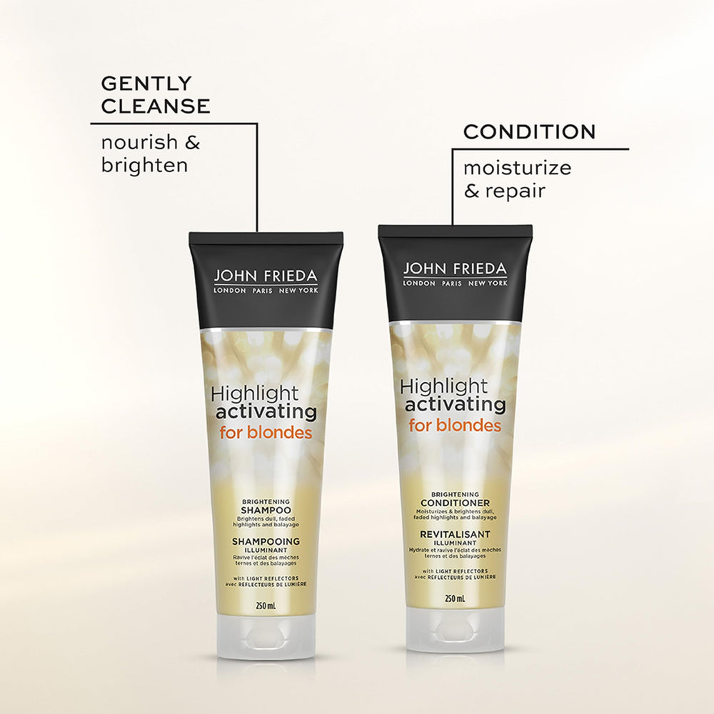 John Frieda Sheer Blonde Shampooing – éclat blond final sans dépôt, pour blond naturel ou éclairci.