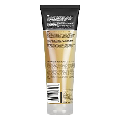John Frieda Sheer Blonde Shampooing – reflets blonds intensifiés pour un look lumineux.