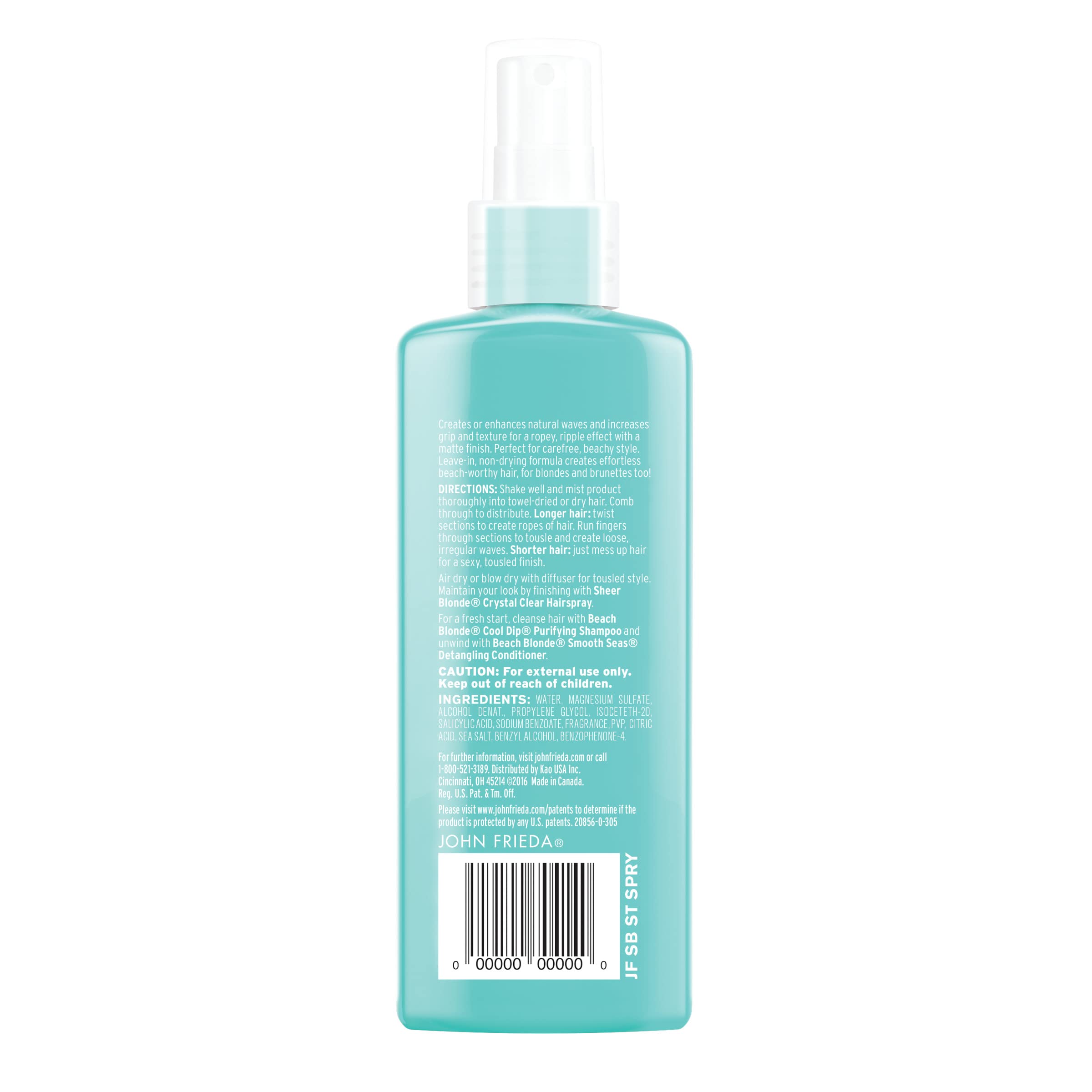John Frieda application sur cheveux secs, tenue légère toute la journée.