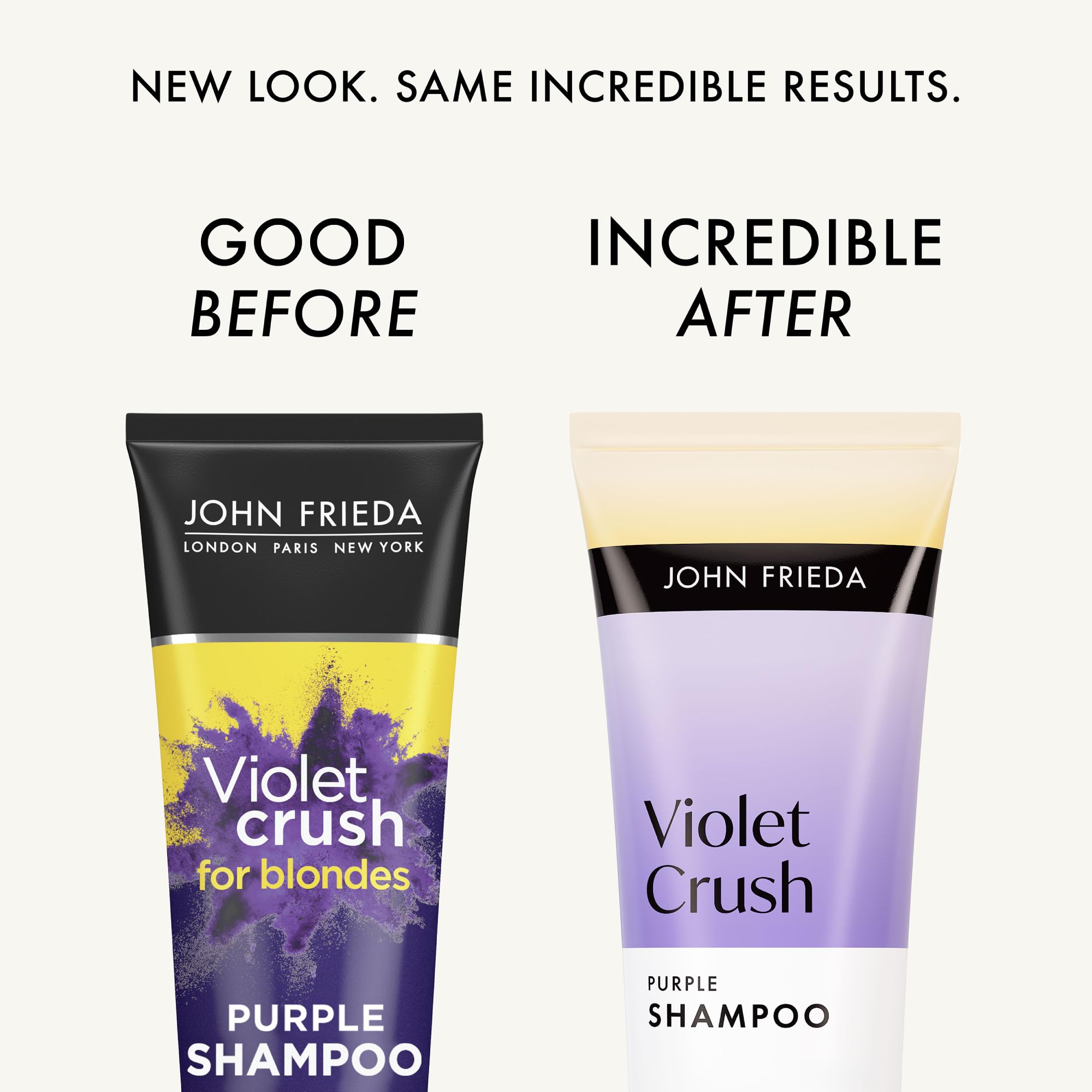 John Frieda Violet Crush, pigments violets déposés sur blondes pour neutraliser les reflets jaunes.