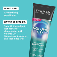 John Frieda Volume Lift résultats, cheveux plus volumineux et léger.