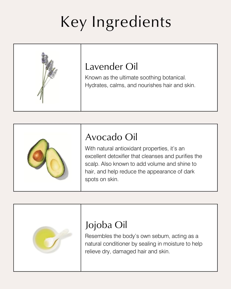 John Masters Organics bio lavande-avocat, 12 ingrédients certifiés nourrissants.