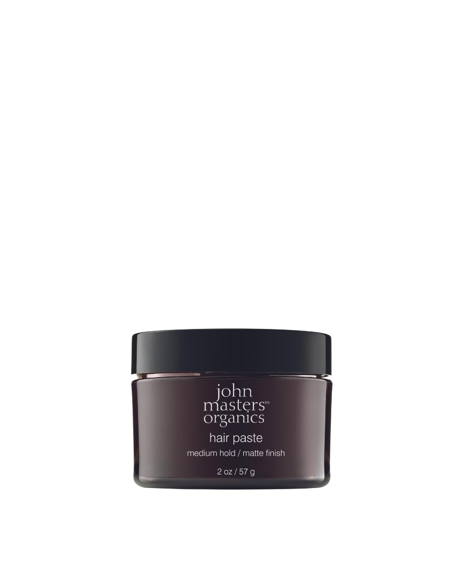 John Masters Organics : pâte cheveux emballage, présentation pratique
