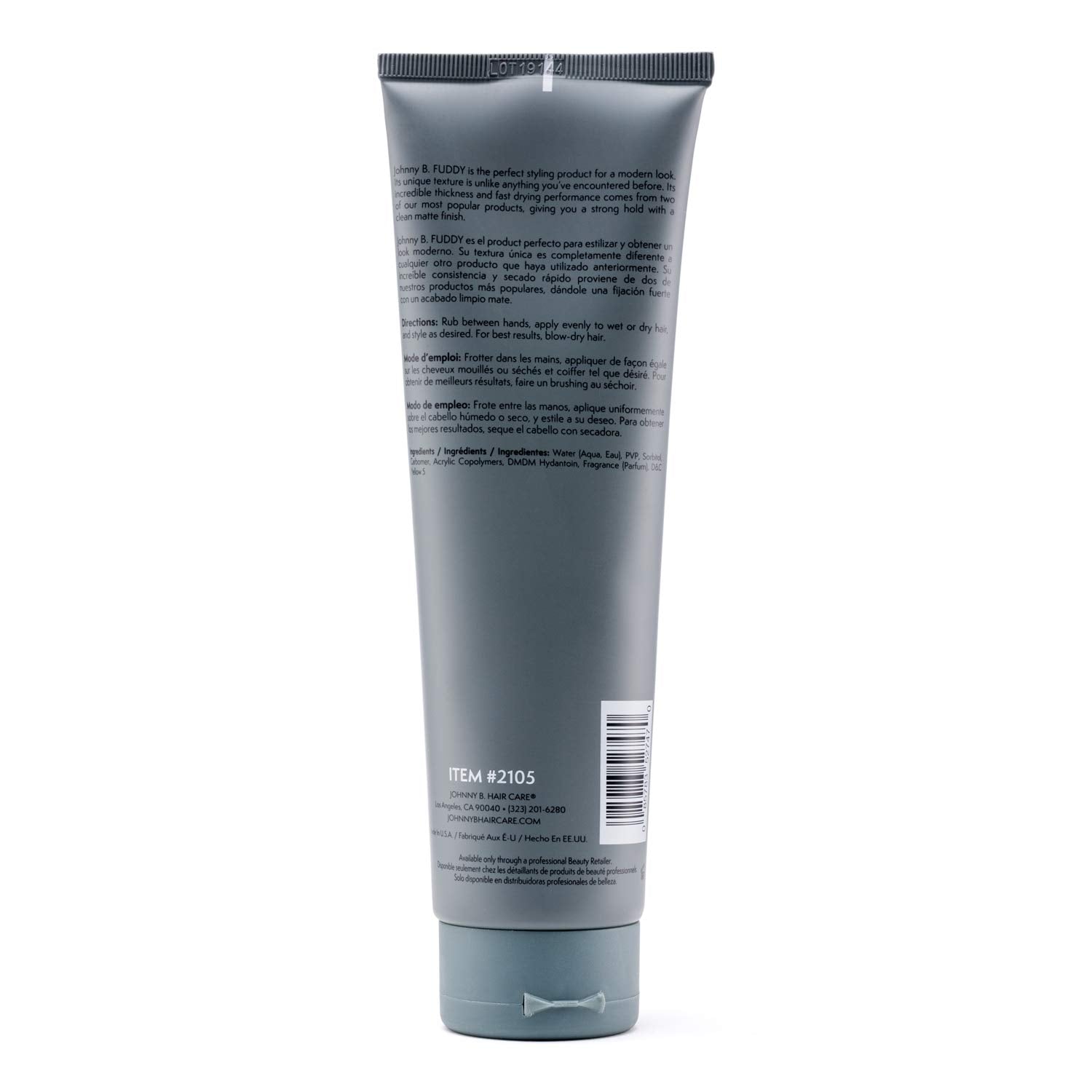 JOHNNY B. Fuddy Strong: texture mate parfaite pour un look naturel et contrôlé.