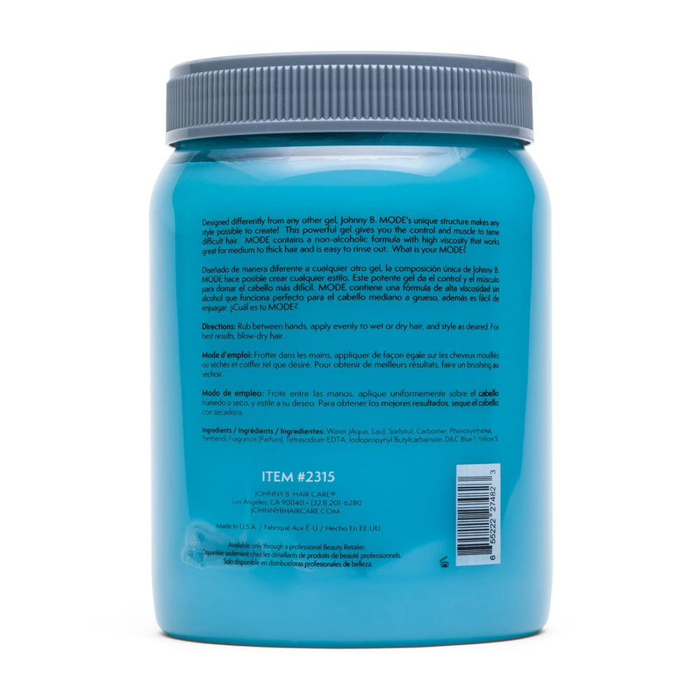 Johnny B. Mode Gel – formule sans alcool pour cheveux plus épais.