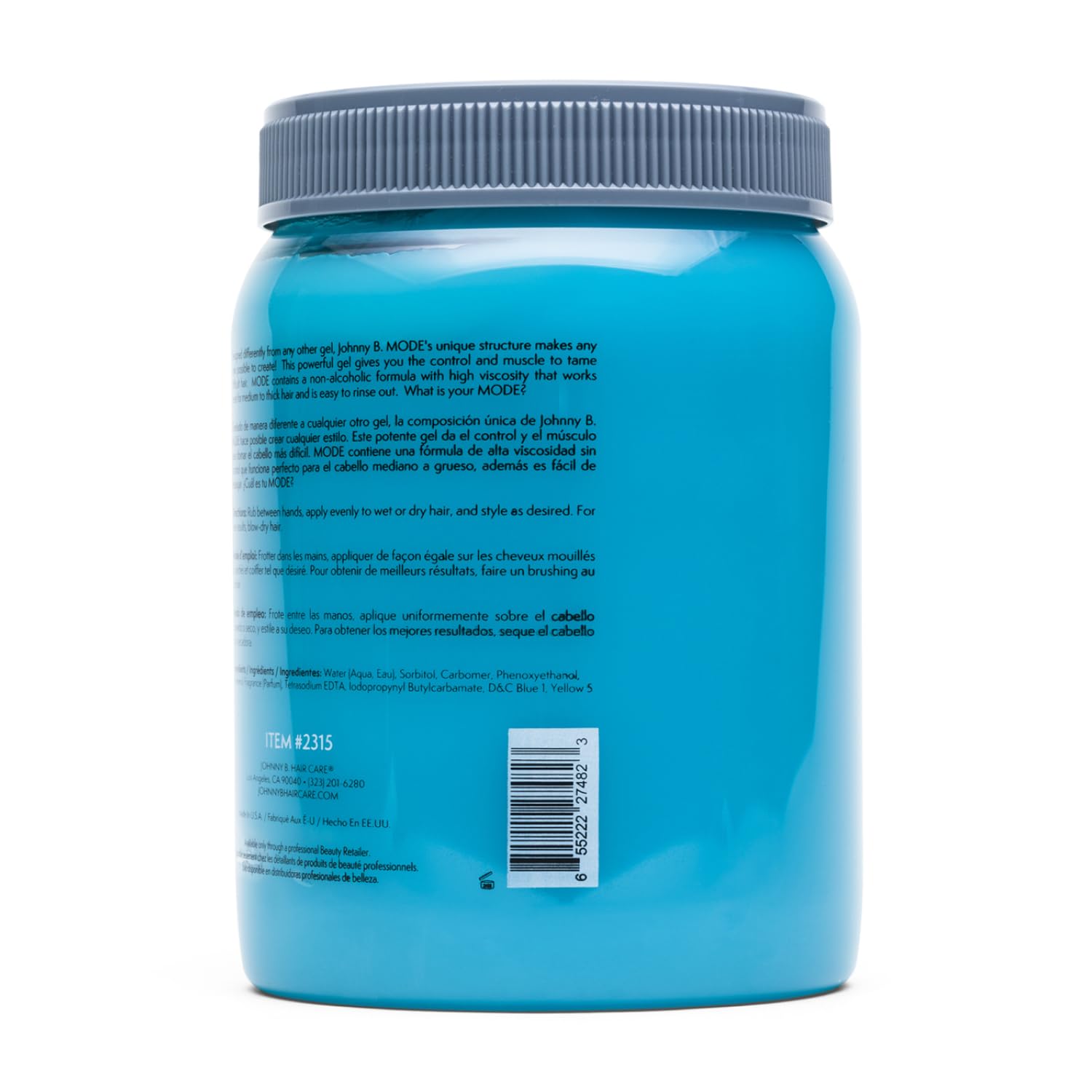Johnny B. Mode Gel – tenue moyenne et dimension pour cheveux épais.