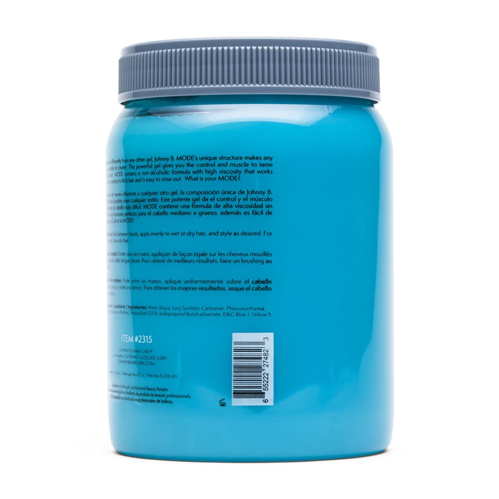 Johnny B. Mode Gel – tenue moyenne et dimension pour cheveux épais.