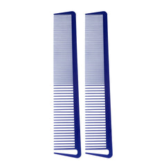 JOHNNY B. peigne carbone bleu avec dents rapprochées pour texture et volume.