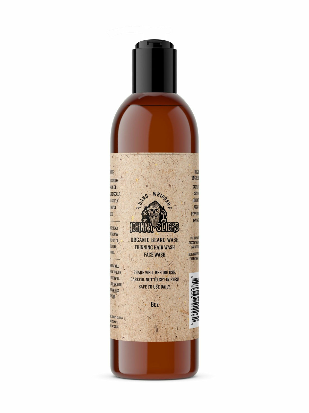 Johnny Slicks flacon-lavage-barbe-mousse: nettoyage efficace et douceur.