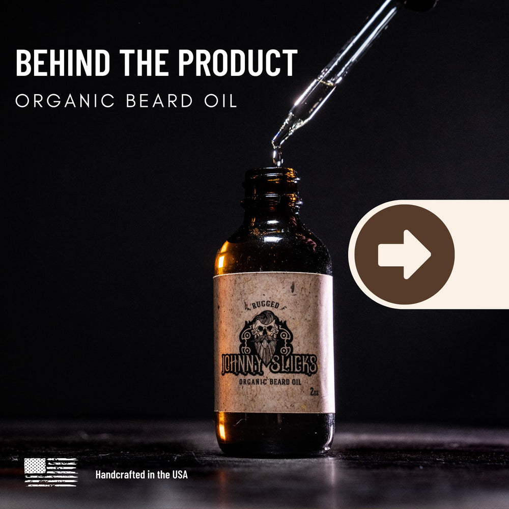 Parfum Rugged Johnny Slicks huile barbe, senteur masculine et durable.