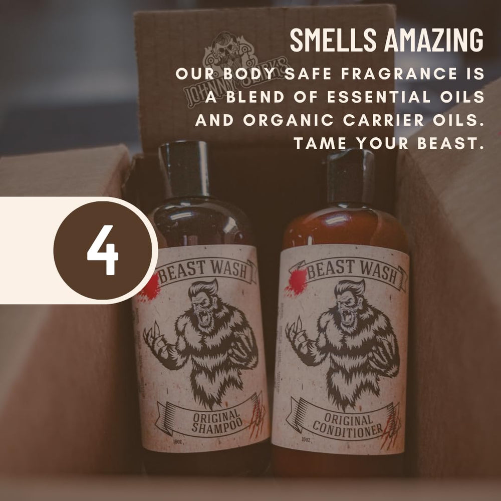 Johnny Slicks Shampoo fabriqué aux États‑Unis avec qualité artisanale.