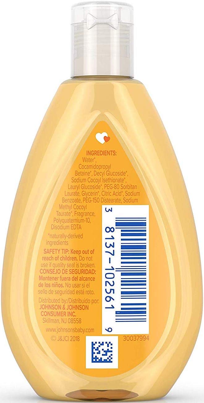 Shampooing Johnson's Baby sans larmes — formule douce pour usage quotidien près des yeux